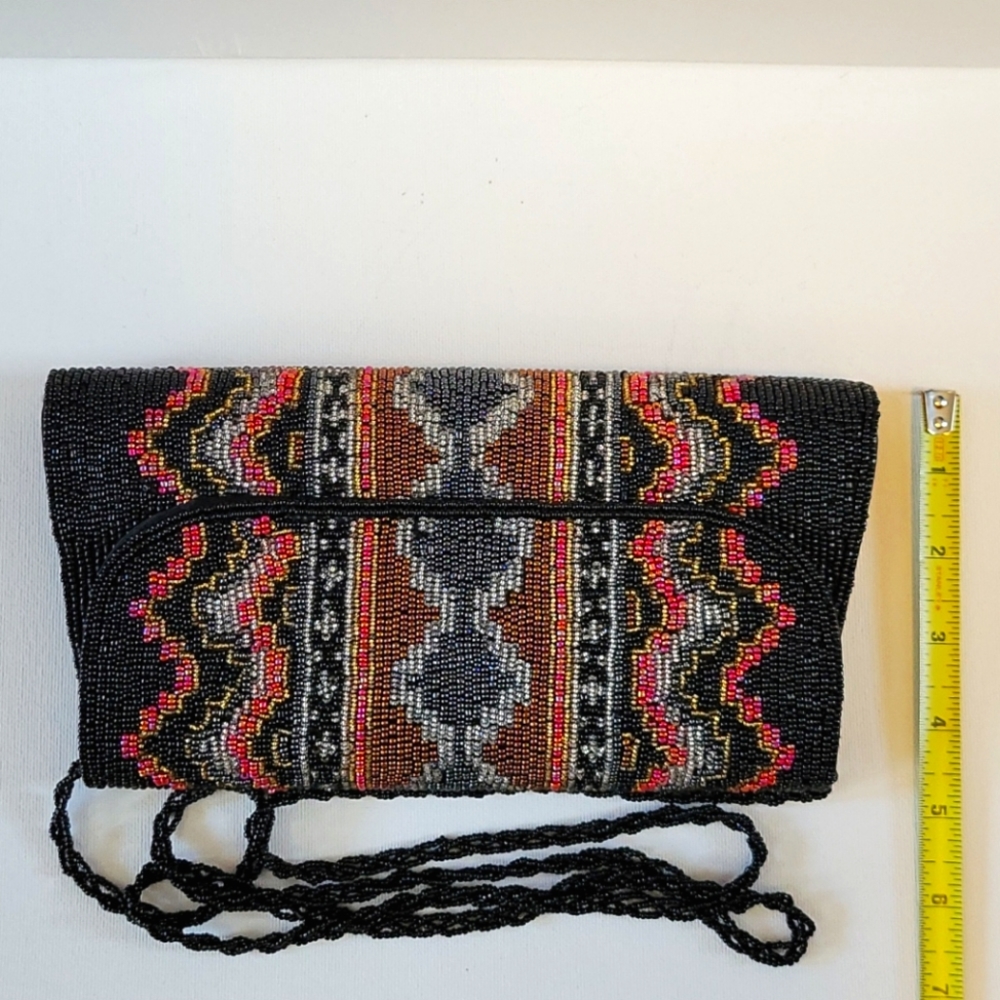 La Regaie beaded shoulder purse Boho - Picture 5 of 9